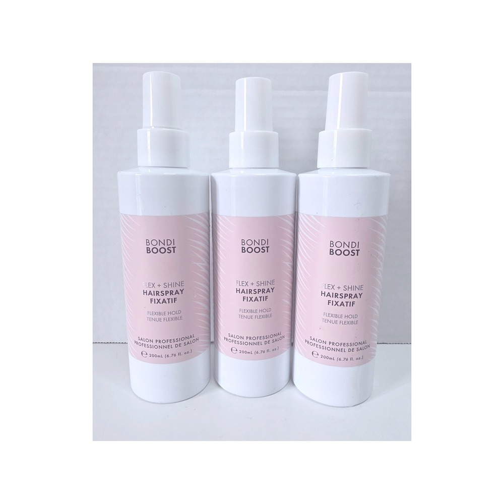 Bondi Boost Flex + Shine Hairspray Fixatif 200ml 6.76 fl oz Lot of 3 New